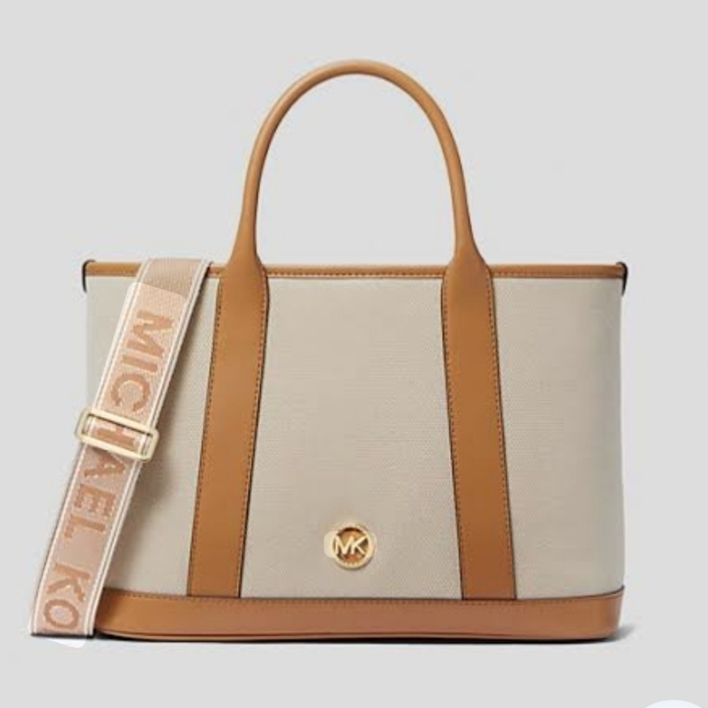Michael Kors Luisa cotton canvas satchel
